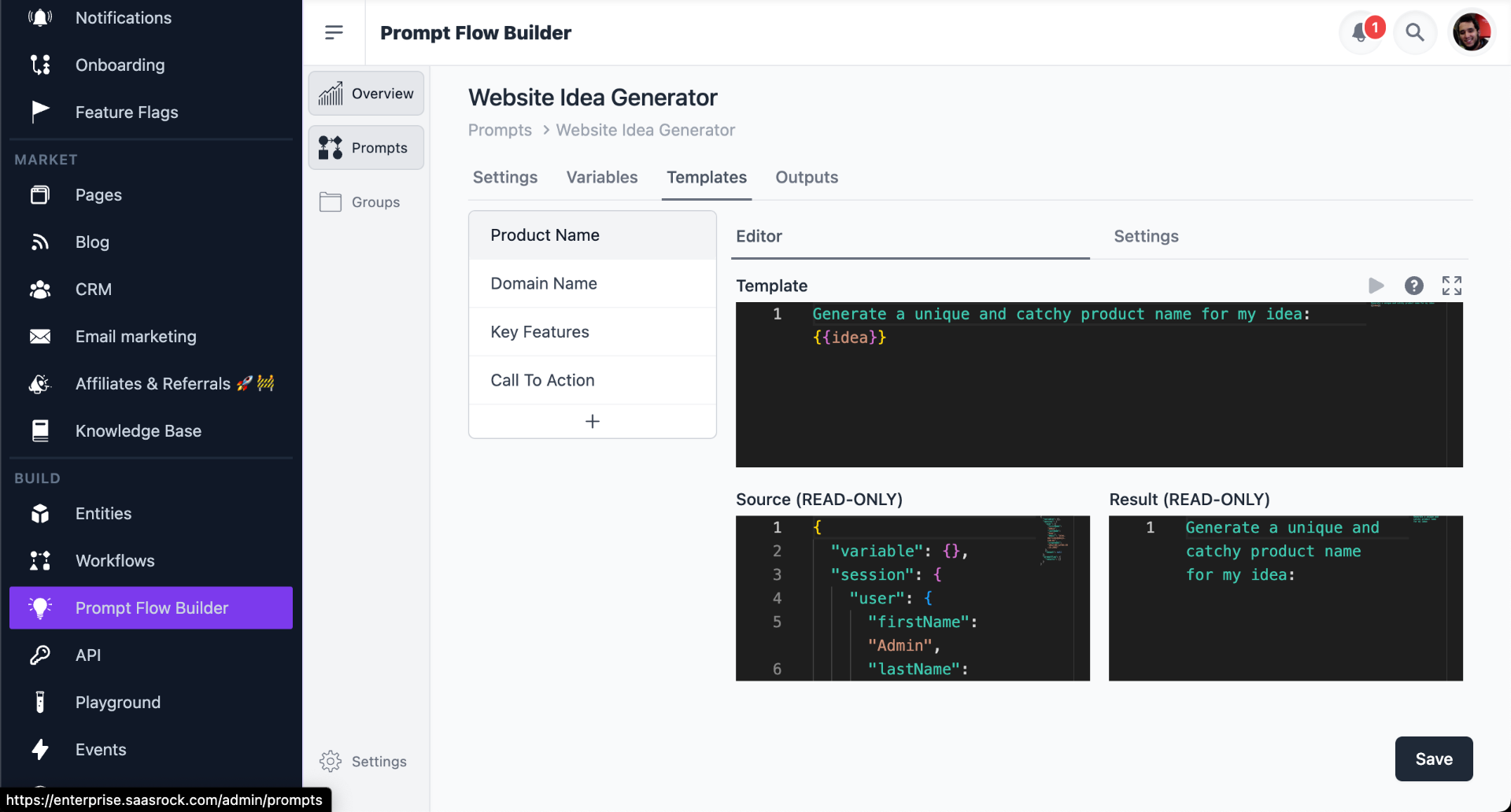 AI-powered prompt flow builder